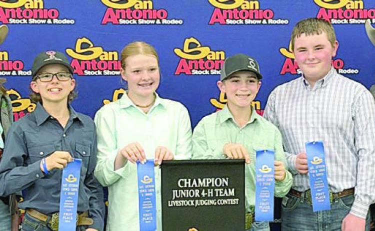 Fayette County 4-H teams win at San Antonio Livestock Judging Contest