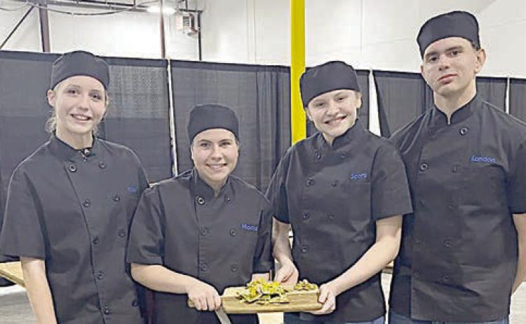 Senior Team – (from left) Hailey Janish, MacKayla Griffin, Scotti Beseda and Kandon Kaspar.