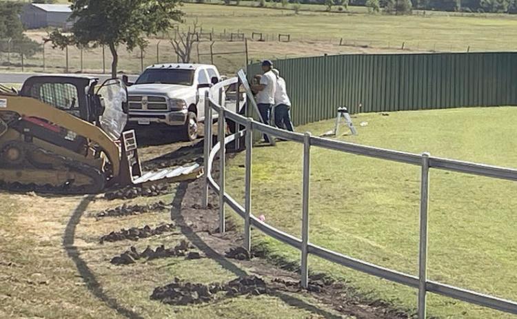 New fence for Sports Complex field