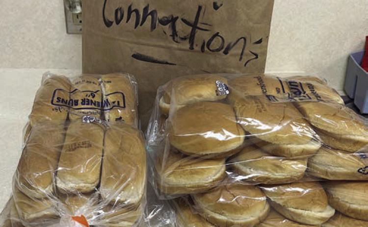 A donation of buns was made to Senior Connections by the Schulenburg Area Food Pantry, with the buns originally donated to SAFP by Dairy Queen.