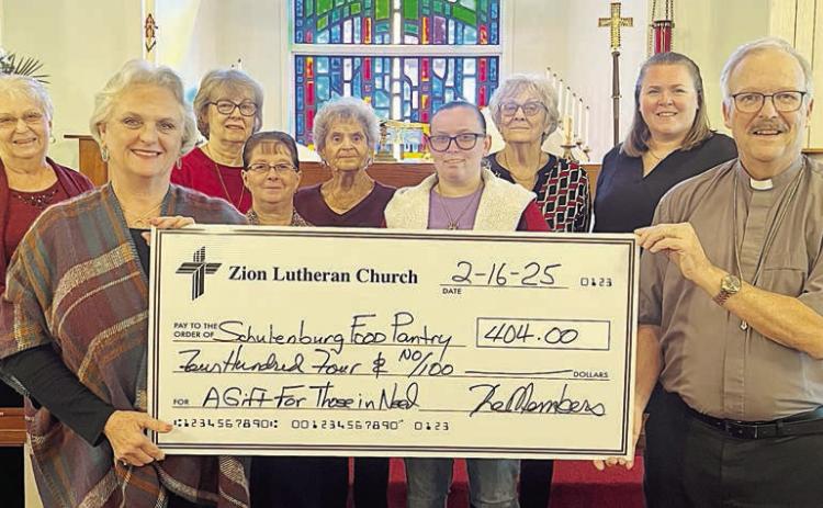 Zion Lutheran’s Souper Bowl donations given to SAFP
