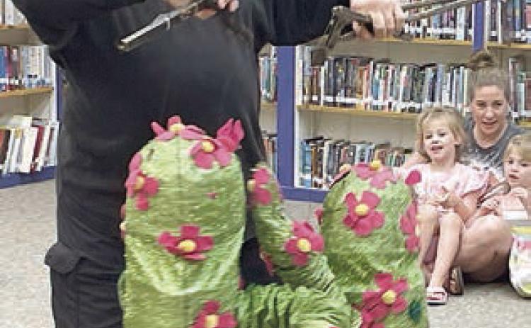 Puppets perform