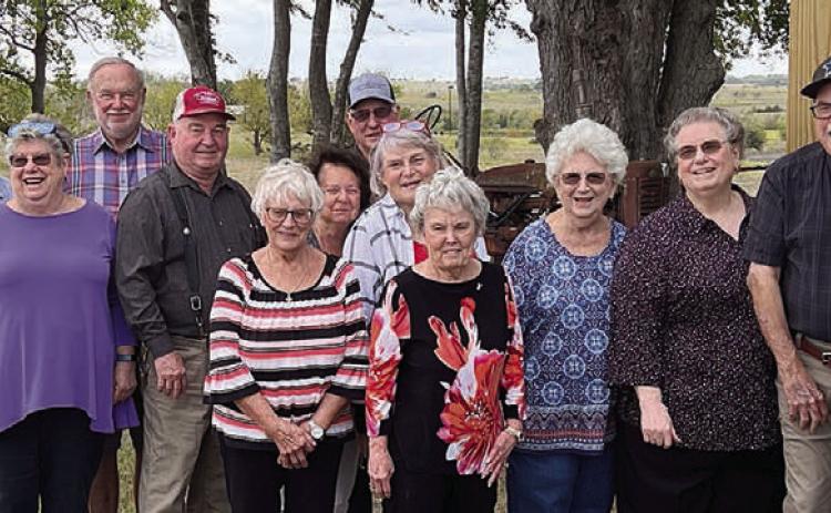 Those in attendance at the SHS class of 1963 reunion were (from l eft ) Kitty Strobel Dittrich, Lorine Shimek Machicek, Lester Clark, Margie Hranicky Collins, Harlan Guettermann, Roy Smrkovsky, Elaine Mazurek Hickman, Annie Drabek Herchek, William Roy “Bill” Michalke, Jeanette Schwenke Stuckly, Charlotte Hamilton Huebel, Virginia Olsovsky Wied, Janet Henderson Kobza, Michael Wagner, Sandra Headley Hoegemeyer and Harry Sicko.