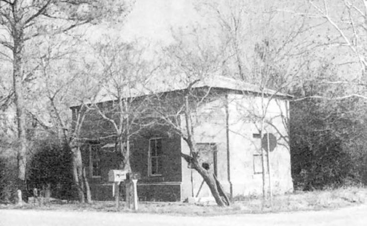 Ellinger State Bank, later post office and barber shop, from Volume I of Fayette County, Texas Heritage.
