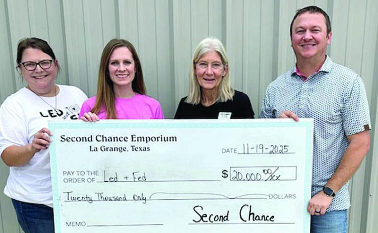 Second Chance gives $20,000 to Led + Fed
