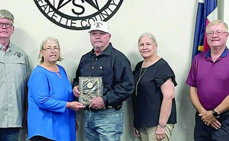 Plaque presented to Strickland