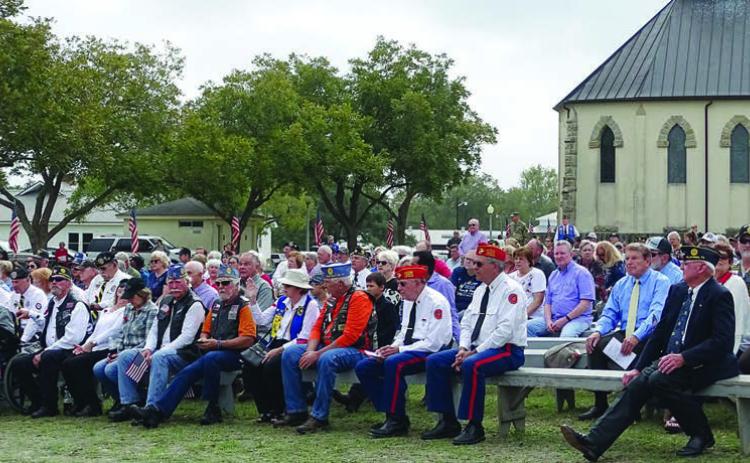 This photograph is just a portion of the large crowd which was in attendance at the Praha Veterans Day Memorial Service on Sunday, Nov. 6. Photos By Melanie Berger / Courtesy of Flatonia Argus