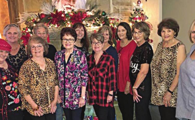 CHRISTMAS GATHERING ATTENdees included (from left) Diana “DeeDee” Heinrich, Debra Blansitt, Shirley Schoener, Clarice Vecera, Betty Herzik, Marilyn Mokwa, Nina Howard, Connie Kocurek, Tricia Marty, Diana Mikesky, Lily Hilscher and Gerri Morgan.