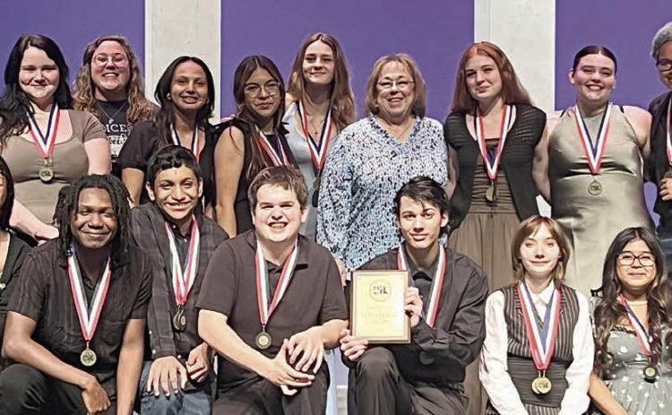 Cast and crew – (front row, from left) Kara Phuong, De’Autriney Ellison, Omar Aguinaga, Chris Hromadka, Anthony Doddoli, Sitara Charanza, Yaritza Delgado, (back row) Rilee Mache, assistant director Allison Machac, Yasmin Delgado, Brandy Galvan, Cheyanne Harris, director Sharron Hoogendoorn, Katry Kobza, Toree Bohlmann and Makayla Williams.