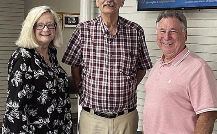 The Czech Educat ional Foundat ion of Texas has awarded a $5,000 grant to the Blinn College District to provide scholarships for students enrolled in college-credit Czech language courses at Blinn. Shown are (from left) Becky Garlick, Executive Dean of the Blinn College-Schulenburg campus; Thadious Polasek, Czech language instructor; and Donnie Victorick, president of the Czech Educational Foundation of Texas.
