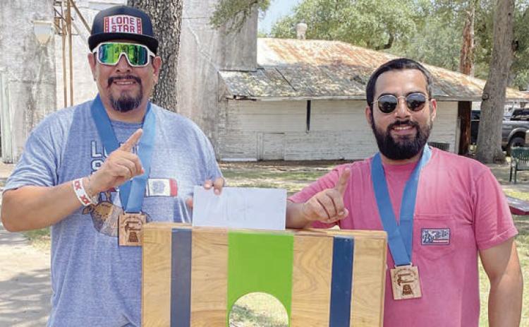 First Place – “Dos Borrachos” (from left) Gene Trejo and Jordan Pesl. Sticker Photo By Darrell Vyvjala