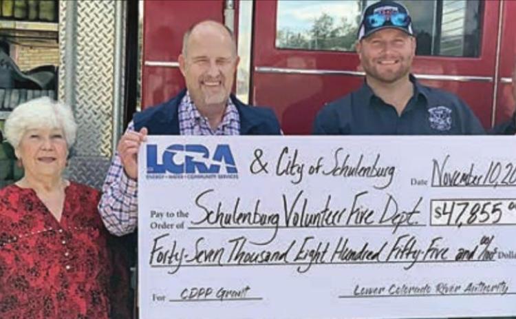 LCRA grant totaling $47,855 awarded to SVFD for annex to fire station