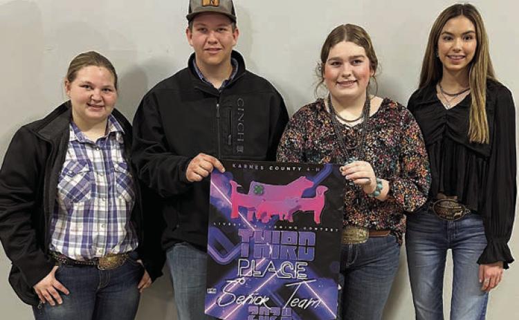 3rd Place Senior Team – (from left) Brealey Nieto, Railey Nieto, Rheagan Karisch and Tori Newton