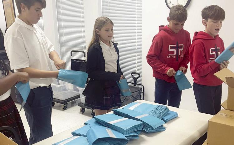 St. Rose students make kits for Stanzel Family Foundation program