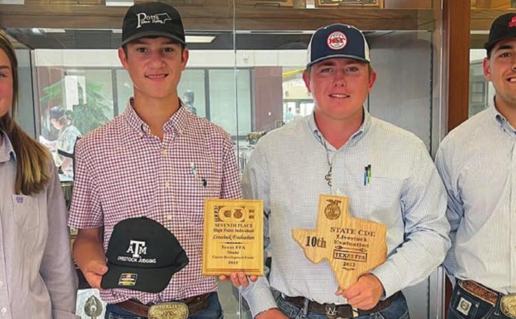 FFA livestock team places at state competition