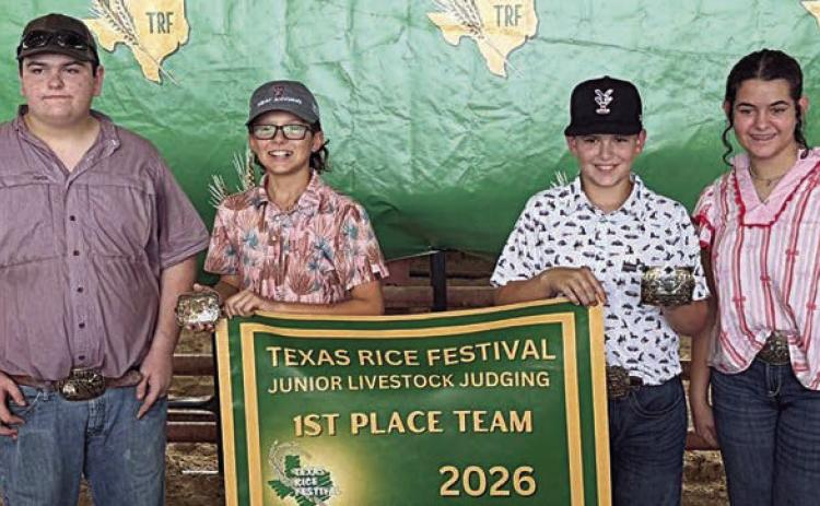 Champion Junior Team – (from left) Rilan Karisch, Tate Fritsch, Hudson Holub and Adalyn Carrales.