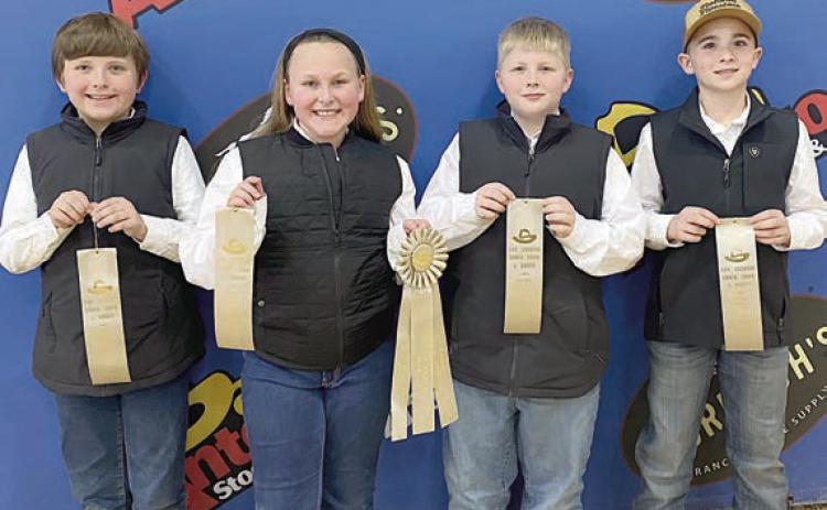 10th Place Team – (from left) Brooks Dittert, Janie Jarvis, Wyatt Smrkovsky and Gage Smrkovsky.