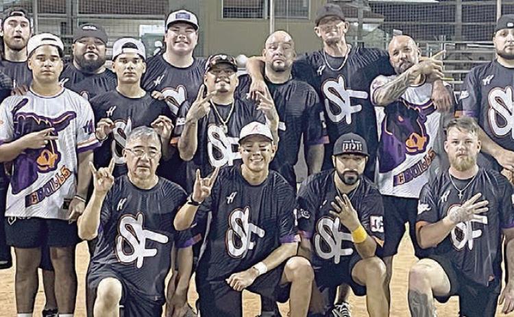 Men’s Tournament Champion – “Bulls” of Houston. Sticker Photo By Darrell Vyvjala