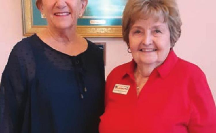 Retta Chandler (right), board president, led a tour of the Texas Czech Heritage &amp; Cultural Center for the Fayette County Retired Teachers’ Association. She is shown with Rebecca Halder (left), FCRTA first vice president.