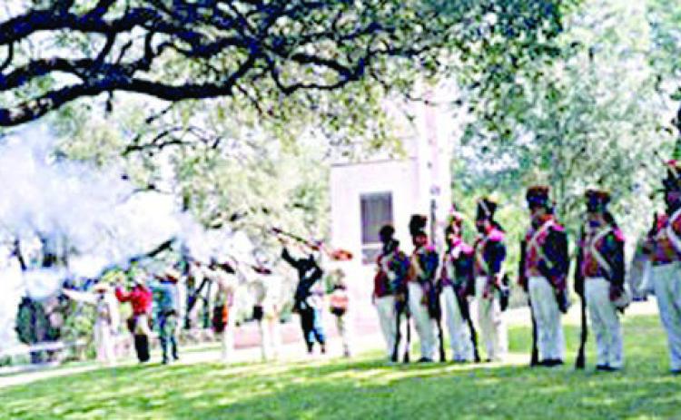 Reenactment of the Black Bean episode. Photo Courtesy of Monument Hill/Kreische Brewery State Historic Site