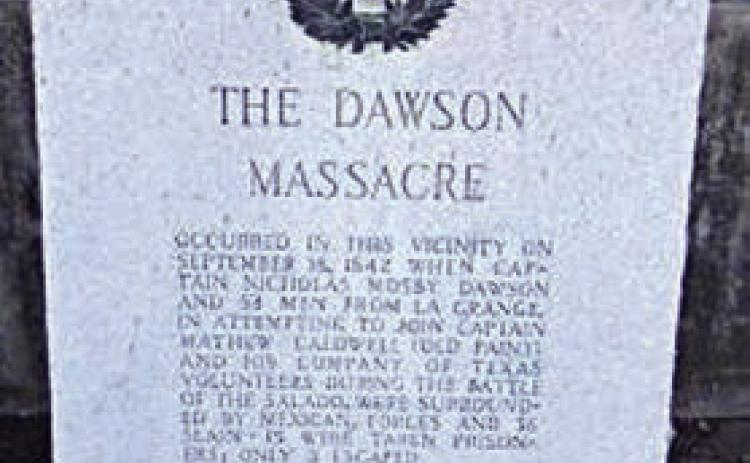 Memorial to those killed during the Dawson Massacre – Photo Courtesy of Texas Historical Commission