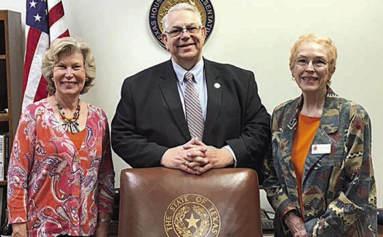 ReP. Stan Kitzm an (center), who represents District 85 in the Texas House, is shown with Cheryl Holt (left) and Karen Fitch (right) of the Fayette County Retired Teachers Association. District 85 includes Fayette and all or part of five other counties.