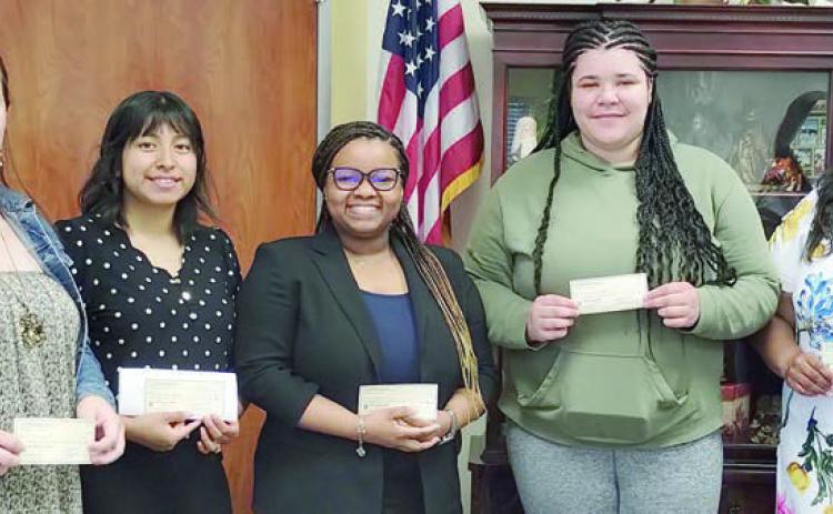 Recipients of Schulenburg Lions Club non-traditional scholarships were (from left) Liberty Killion, Jennifer Garza, Arnesia Powe, Kalandra Johnson and Shavon Lewis.