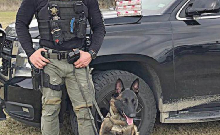 Sgt. Randy Thumann, with K-9 partner Kolt, found $565,000 worth of cocaine during a traffic stop on I-10 near Schulenburg on Tuesday, Dec. 29.