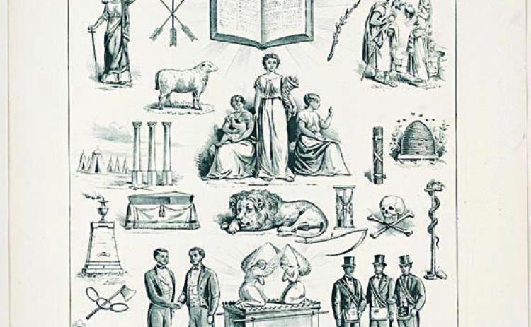 Grand United Order of Odd-Fellows Chart, NewYork: Published by Currier &amp; Ives, c. 1881. Courtesy of Library of Congress