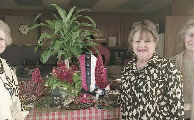 Hostesses for the Garden Club meeting were (from left) Jerry Leonard, Gail Hammontree and Wanda Brown.