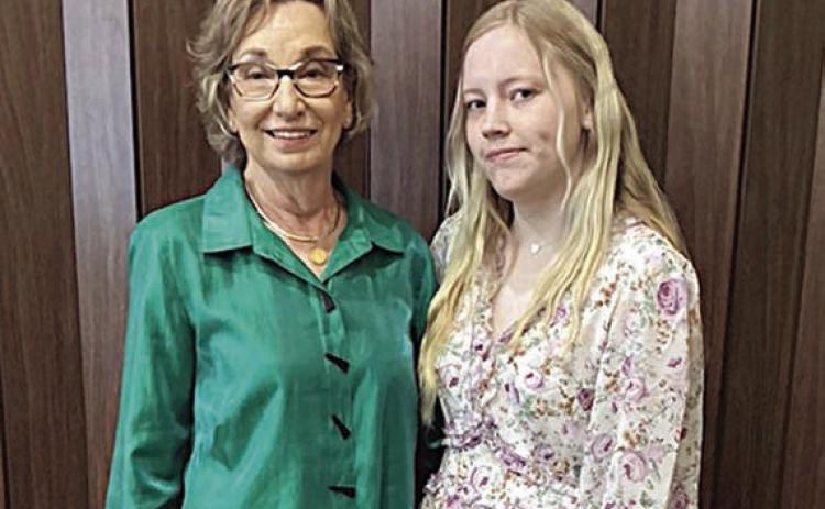 Literary Club recognizes scholarship recipient during spring luncheon