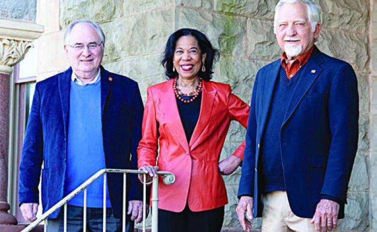 Schulenburg native Arleas Upton Kea (center) is featured on the cover of volume 3 of Stories I’ve Been Told along with other Fayette County University of Texas Law School graduates Rod Koenig (left) and John D. Marburger (right). Arleas, who resides in the Washington, D.C. area, plans to attend the Schulenburg Public Library’s book event on Saturday, Nov. 11.