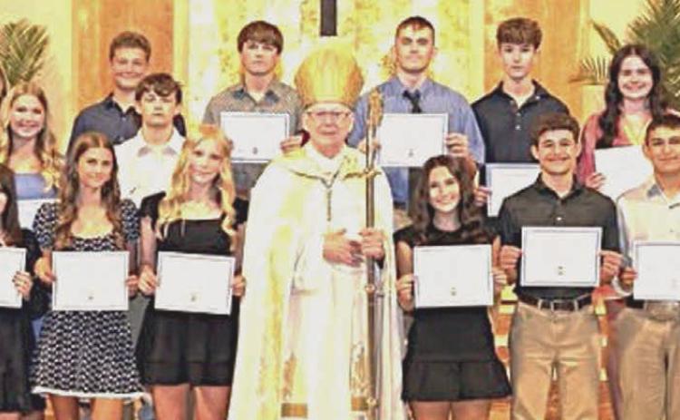 St. Rose eighth graders receive bishop’s award