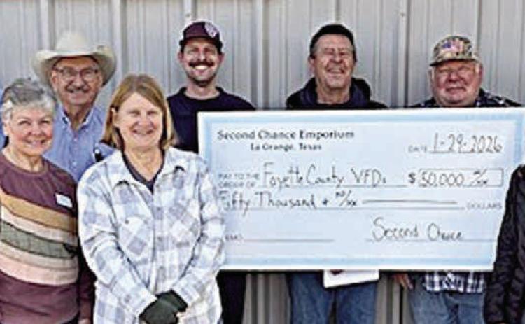 Second Chance donates $50,000 to county’s fire departments