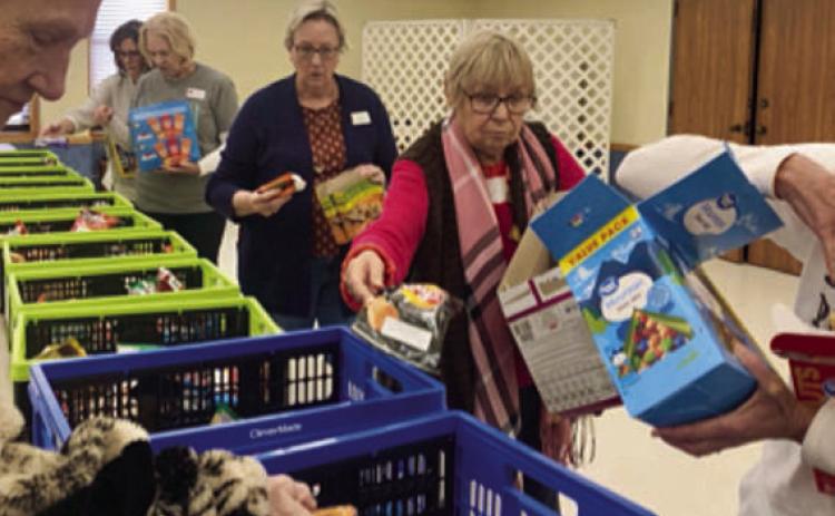 Goodie baskets for Fayette County educators were filled by Fayette County Retired Teachers Association members.