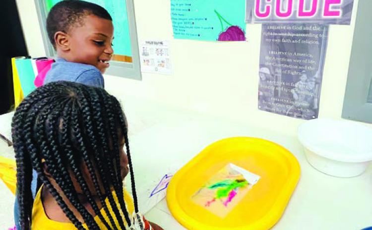 BGC members enjoy paper towel art