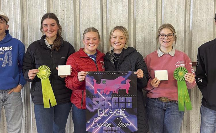 SCHULENBURG FFA LIVESTOCK JUDGERS – (from left) Koi Prihoda, Madyson Holub, Haley Schramek, Keeley Warnken, Kyrroll Prihoda and Brant Redman.