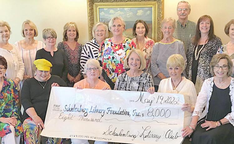 Literary Club presents $8,000 donation to library