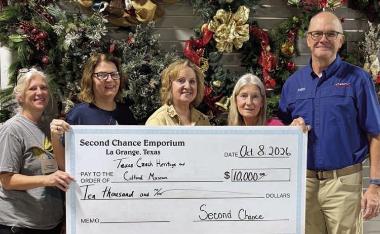 Second Chance awards $10,000 to TCHCC