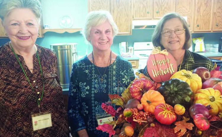 Hostesses were (from left) Patricia Greeson, Delia Jurica and Shirley Winkelman.