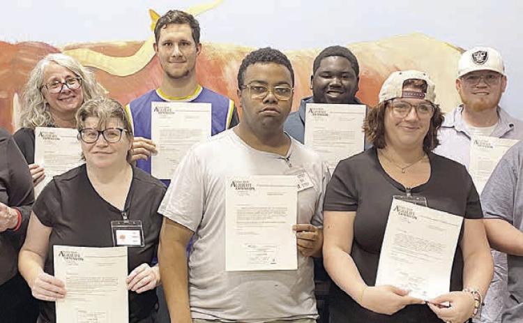 Food handler course graduates from Gray Legacy Services recognized