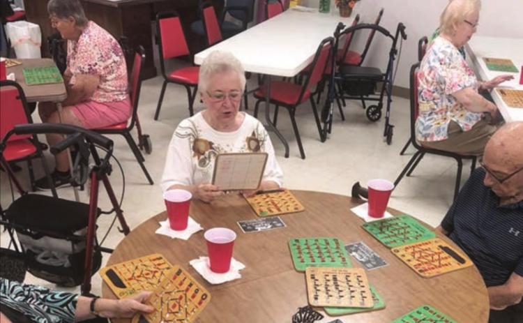 Bingo Players – Among those intently playing bingo at NVCC were Helen Ohnheiser, Elroy Dieringer, JoNell Vacek and Aileen Kasper.