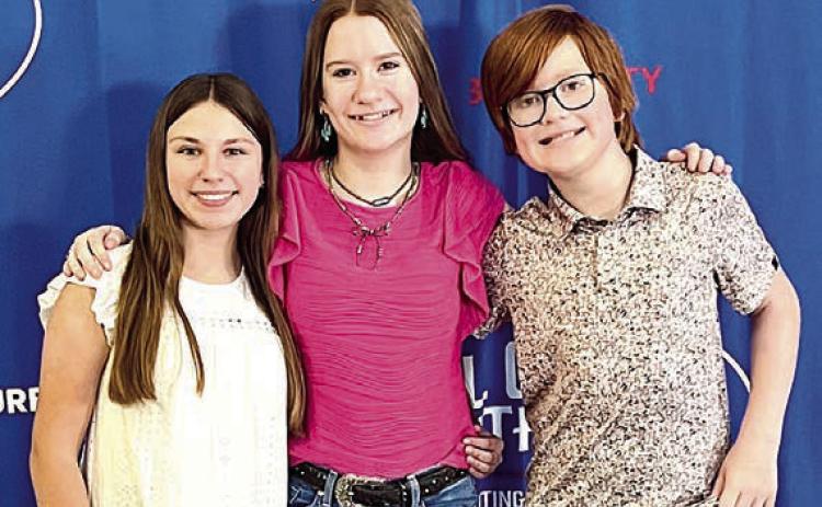The Fayette County 4-H team of (from left) Ellie Hammack, Kylee Hoffmann and Clay Hoffmann competed in the Bell County Ag Product ID Contest on Friday, Feb. 7 in Belton. The team placed 12th overall in the junior division. Hammack and the Hoffmanns are all members of the Schulenburg 4-H Club.
