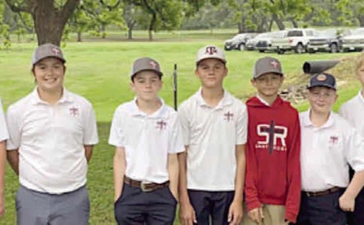 Boys GOLF team members included (from left) Cal Schiffli, 8th grade team; Trip Brown, 5th grade team; William Herzik, 8th grade team; Noah Heger, Hudson Ohnheiser, Jack Schiffli and Andrew Besetzny, 6th grade team; Wyatt Smrkovsky, 5th grade team; Sebastian Lincoln, 6th grade team; Gage Smrkovsky, 7th grade team; Easton Helms, 5th grade team; and Levi Johnson, 7th grade team.