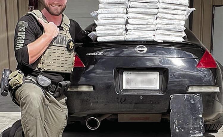 Cocaine valued at $4 million was seized during a traffic stop on Interstate 10 near Schulenburg by Jeramy Ellison of the Fayette County Narcotics Unit.