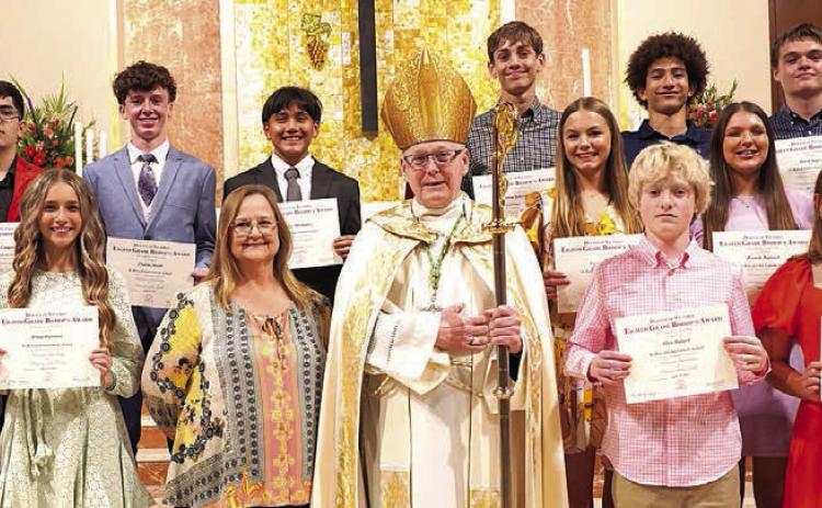 St. Rose eighth graders receive Bishop’s Award