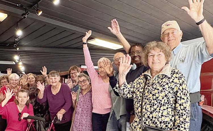 Enjoying an adventure to the Heritage Society Museum of Weimar followed by lunch at Rodeo Grill was a large group of Senior Connections members – including (from left) John Soos, August Kalinec, Paul Williams, Betty Helcamp, Jeryln Coleman, Ginni Berwick, Kitra Ruiz, Freida Ellison, Leona Lange, Mary Ann Jurica, Mary Guenther, Misty Scheindler, Annette Jasek, Gloria Cook, Jonell Vasek, Berni Gillings, Carolyn Moore, Debbie Price, Frank Lafferty, Deborah Jones, Irma and Charles Ashenbeck and Gary Pauler.