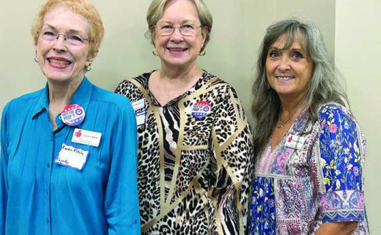 The District 13 fall conference was attended by Fayette County Retired Teachers Association members (from left) Karen Fitch, Chris Morrison and Melanie Mica. At the conference, Mica was elected first vice president.