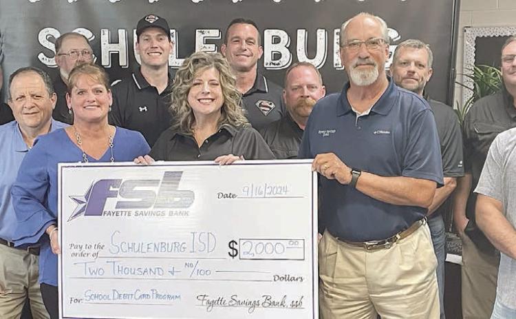 SISD gets donation thru FSB debit card program