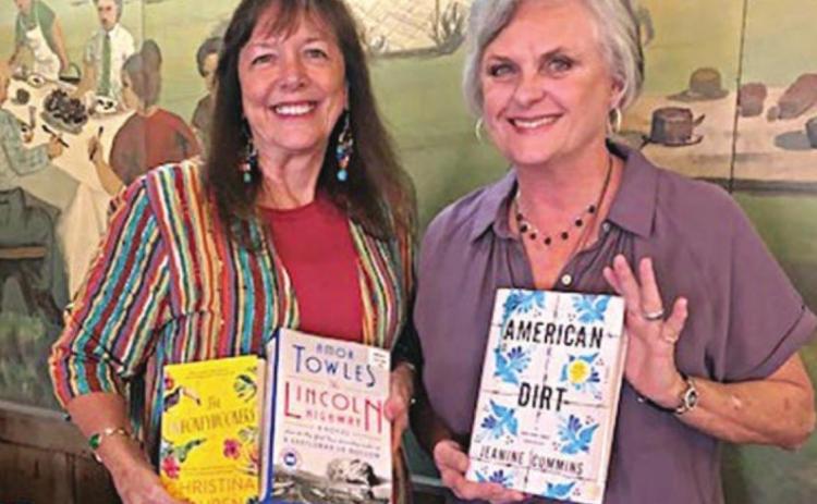 Book reviews were presented at the Schulenburg Literary Club meeting by Marilyn Mokwa (left) and Debra Blansitt (right), who hold the books they reviewed.